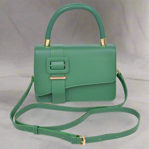Faux Leather Flap Bag