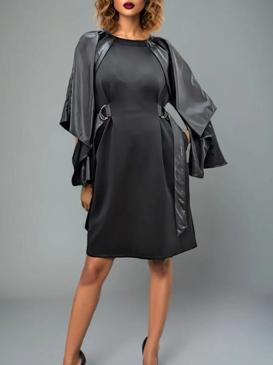 Serving Looks Faux Leather Dress