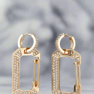 Rhinestone Carabiner Earrings