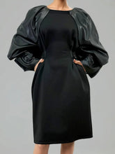 Load image into Gallery viewer, Serving Looks Faux Leather Dress