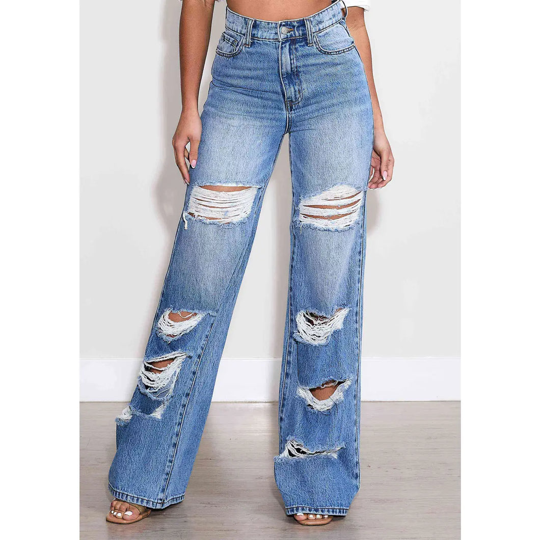 Wide Leg Rigid Jeans