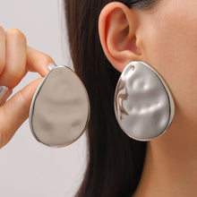 Load image into Gallery viewer, Geometric Textured Metal Earrings