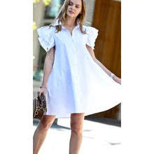 Load image into Gallery viewer, Ruffle Shoulder Dress