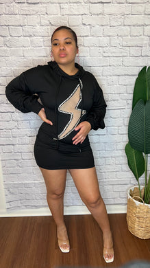 She's Electric Hoodie Dress