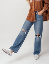Load image into Gallery viewer, Denim Distressed Wide Leg