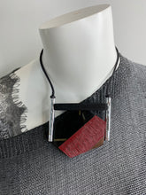 Load image into Gallery viewer, Ruby Geometric Resin Wood Necklace