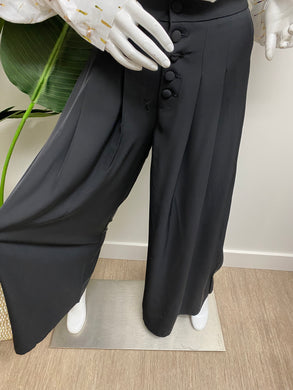 Front Pleated Wide Leg Pants