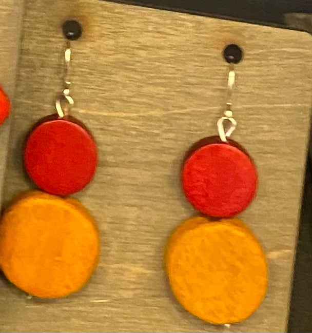 Red/Mustard Earrings