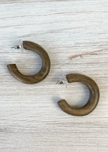 Load image into Gallery viewer, Wood Hoop Earrings