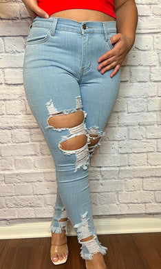 Jaida Frayed Denim